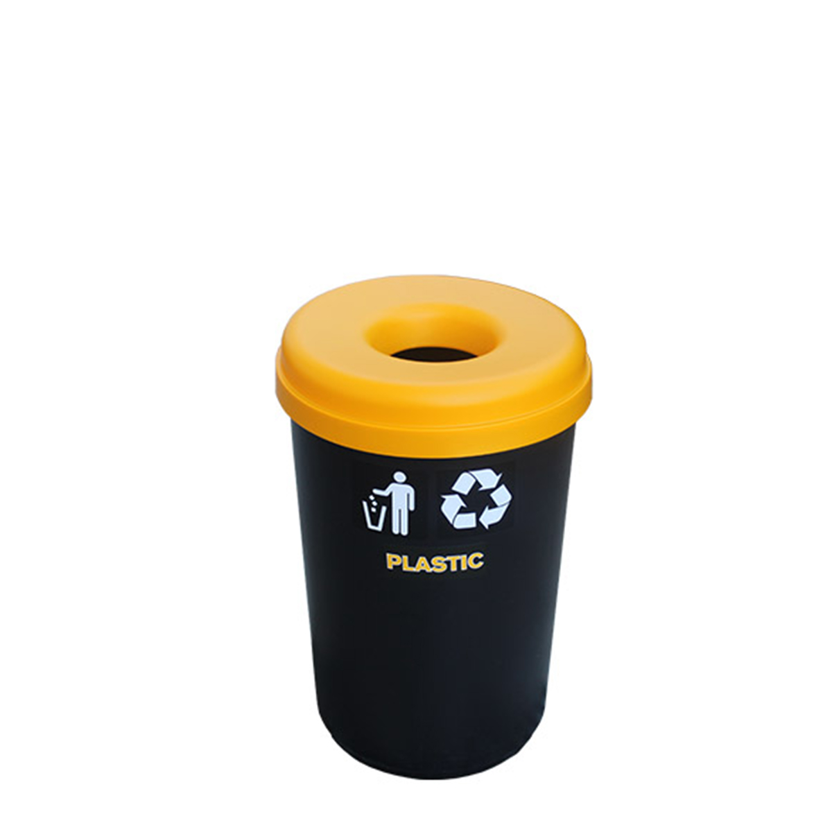 Κάδος Ανακύκλωσης 60lt με Άνοιγμα στο Καπάκ VIOMES Ν.316 Κίτρινος (για Πλαστικό)