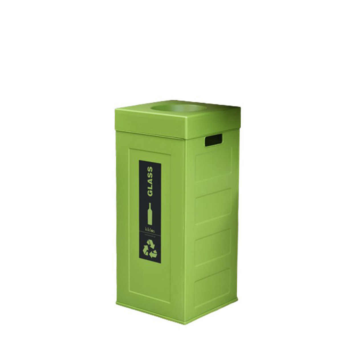 Κάδος Ανακύκλωσης 70lt με Άνοιγμα στο Καπάκι VIOMES CUBO Ν.1070.1 Βασιλικός (Πράσινος)