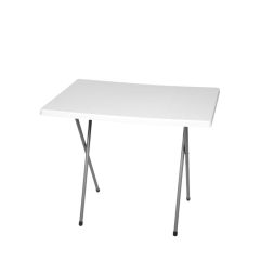 Τραπέζι Πλαστικό 2 Υψών Κουμπωτό Ορθογώνιο - 60x80cm Λευκό