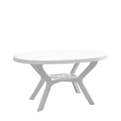 Τραπέζι Πλαστικό Οβάλ ΣΑΜΟΣ - 140x90x75cm Λευκό
