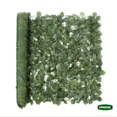 Συνθετική Φυλλωσιά με Πλέγμα Πλαστικό 1x3m GRASHER - Πράσινο Σκούρο